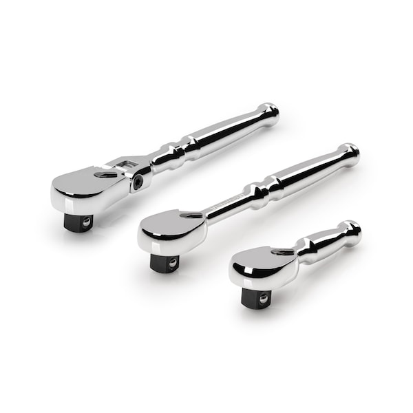3/8 Inch Drive Small Body Ratchet Set, 3-Piece (3, 6 in., 6 in. flex)